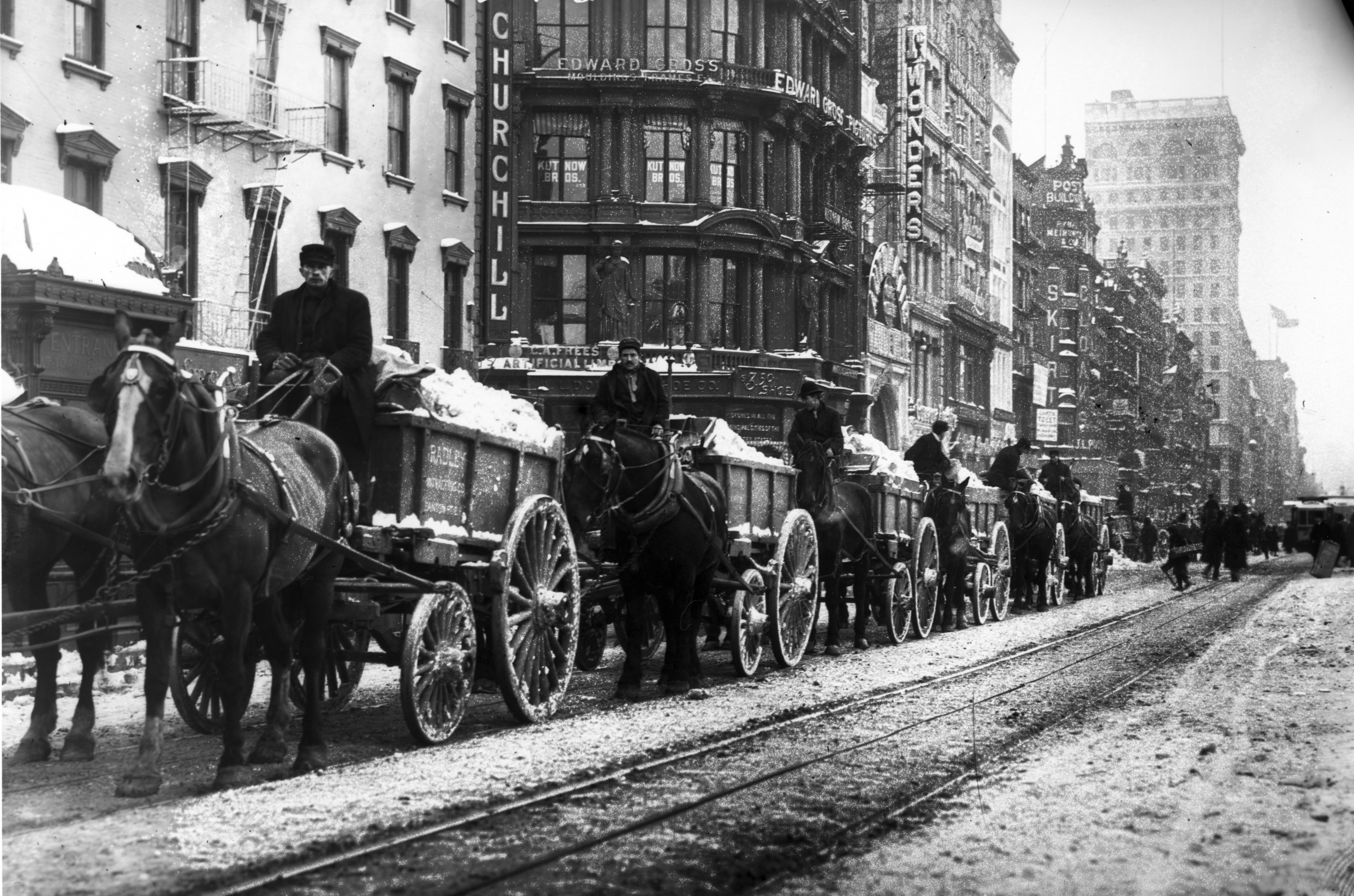 Old New York In Photos #35 - 1908 Snowstorm