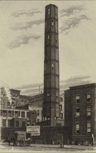 print shot tower Centre Street 1905 Samuel Hollyer
