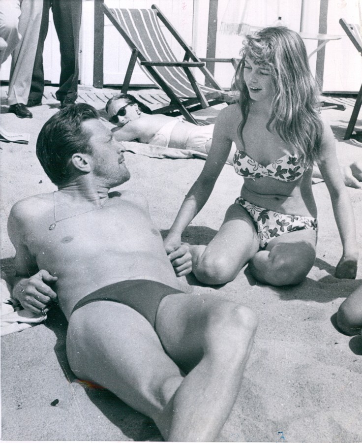 Brigitte Bardot Kirk Douglas at Cannes 6 14 1953 - photo UPI