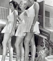Three Boys And Three Beauty Pageant Contestants - 1960