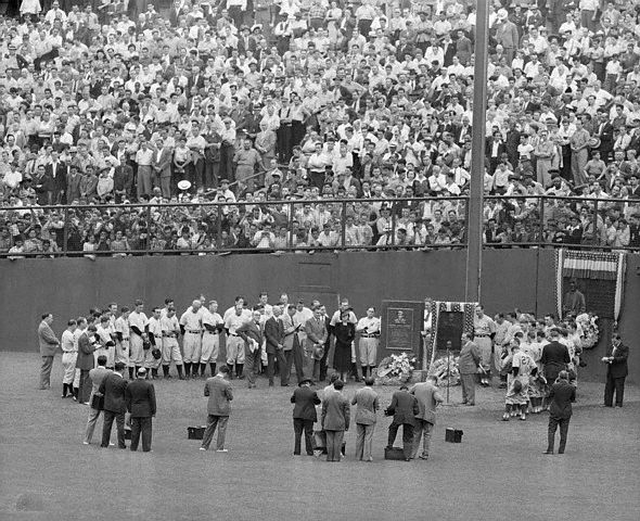 Lou Gehrig monument ceremonies July 6  1941