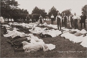 Bodies of General Slocum victims on North Brother Island