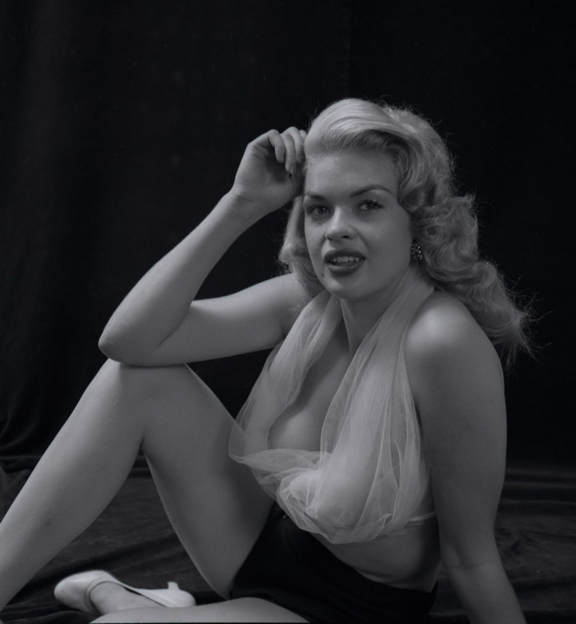 Jayne Mansfield in a negligee 1955 photo Milton Greene