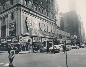 Times Square Camel billboard sign Broadway 47th St 10 11 1955 photo International News