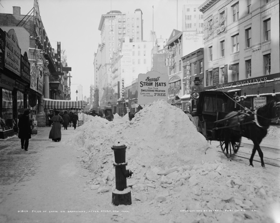 New York After a Big Snowstorm 1905 ph Detroit Photo Library of Congress