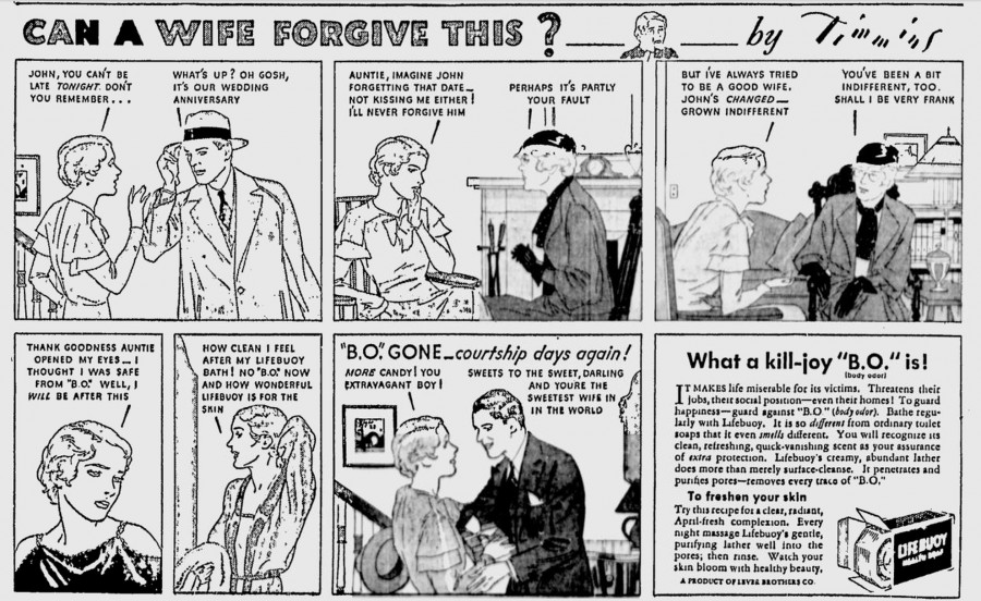 Lifebuoy Soap Ad - Schenectady Gazette March 13, 1933