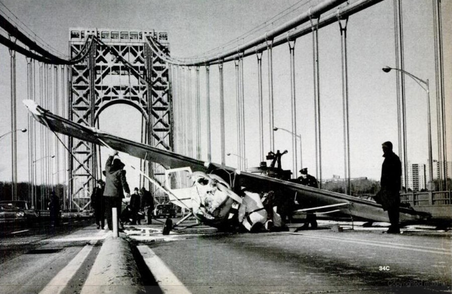 George Washington Bridge Plane Crash 1 photo Life Magazine