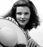 Gene Tierney with hat