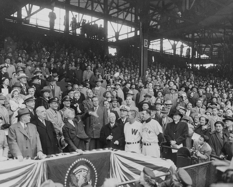 Harry Truman 1952 opening day first pitch