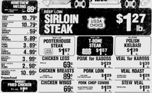 Shop Rite Ad Meat Fruit Evening News Sept 1 1976