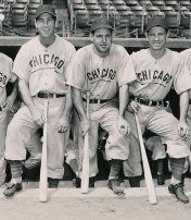 1945 Cubs Sluggers: Lowery, Secory, Nicholson, Pafko and Sauer photo: William Greene