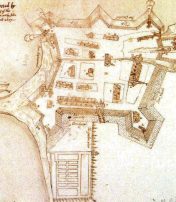 Popham map Fort George first English Colony Maine photo archive Simancas Spain - courtesy Maines First Ship