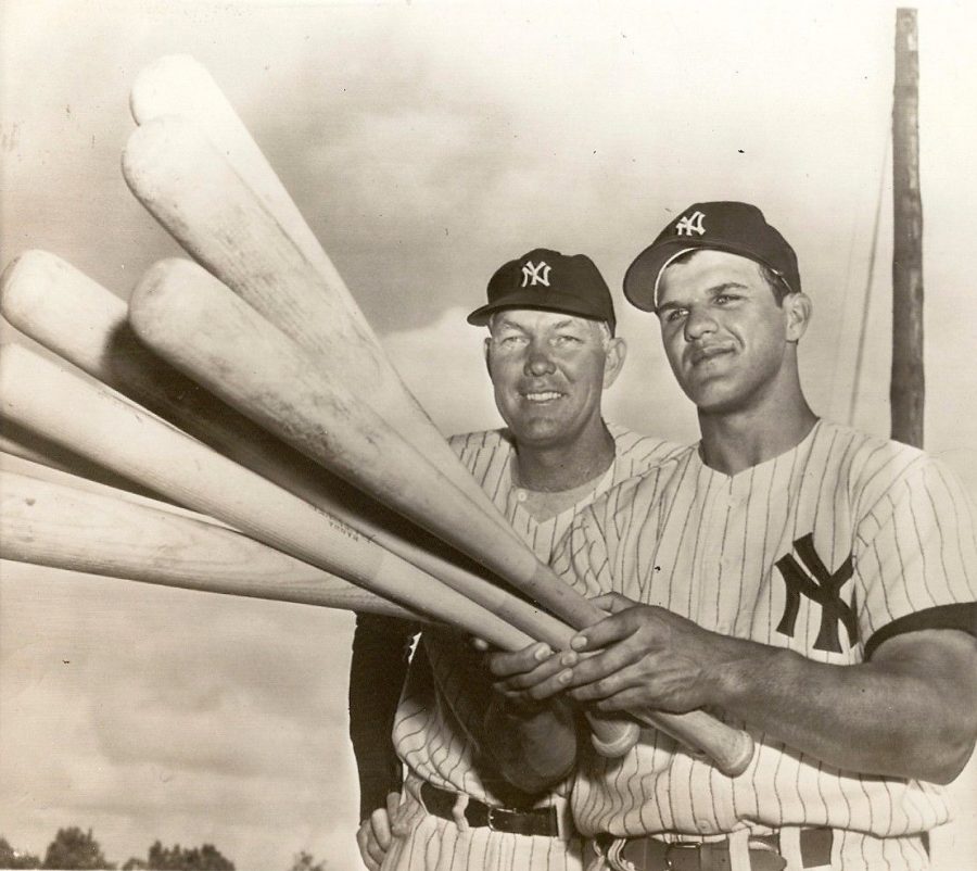 Bill Dickey and rookie Bill Moose Skowron 1953 spring training
