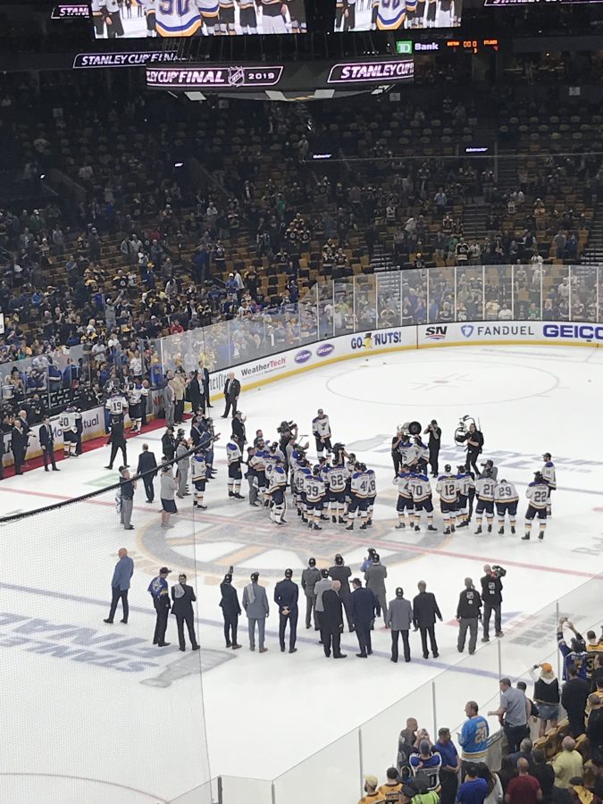 From TD Garden June 12 2019 St. Louis Blues celebrate winning the Stanley Cup