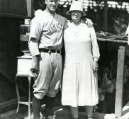 Lou Gehrig wit his mother at St. Petersburg Florida on March 22, 1930 at Yankees spring training
