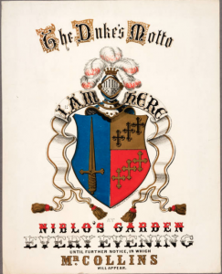 The Duke's Motto Niblo's Garden 1863