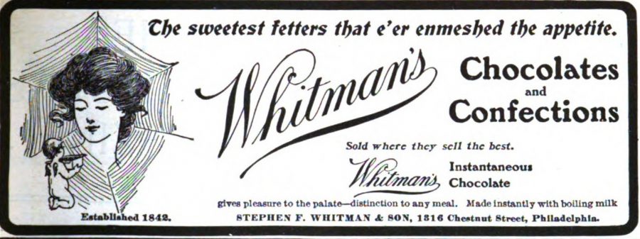 Whitman's chocolate ad 1904