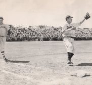 Bob Feller George Metkovich June 26 1945 photo AP