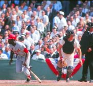 Lou Brock connects home run Game 6 1967 Oct 11 World series photo Marvin Newman