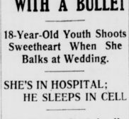 Tribune Headline Dec 10 1915 Pops Question with Bullet